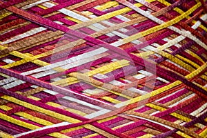 Colored thread on a bobbin texture