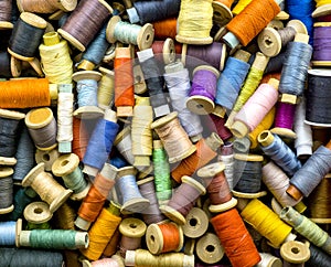 Colored threads for sewing