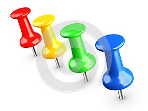 Colored thumbtacks, pin