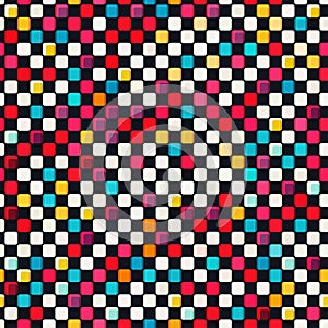 Colored tiles seamless pattern