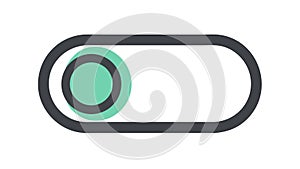 Colored Toggle Switch Button Control Element Icon, vector design Generative AI photo