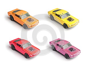 Colored toy car miniature models