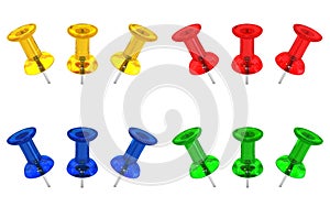 Colored Transparent Pushpins