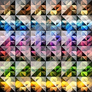 Colored triangle pattern with glass effect