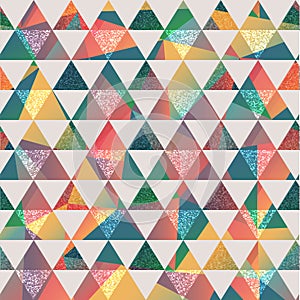 Colored triangle seamless pattern