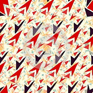 Colored triangles seamless geometric pattern vector wallpaper