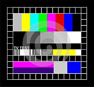 Colored TV signal graphic