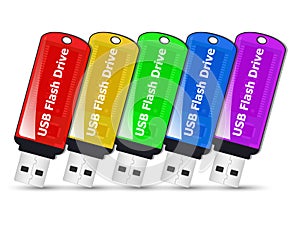 Colored USB flash drive icon