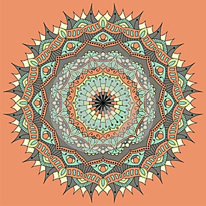 colored vector mandala tatoo