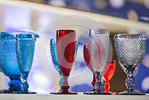 Colored Vintage Goblets