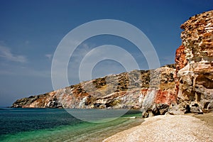 Colored volcanic rocks