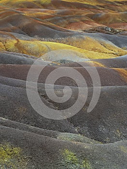 Colored volcano earth