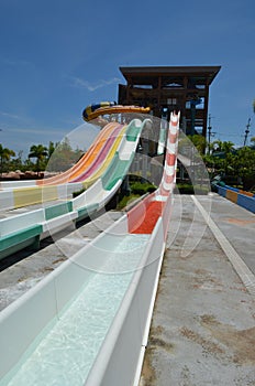 Colored Water Slide Resort