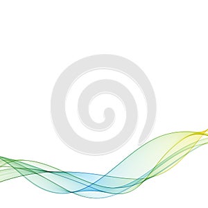 Colored wave. The movement of a colored wave on a white background. eps 10
