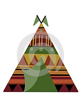 Colored wigwam
