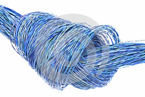 Colored wires with knot used in electrical network