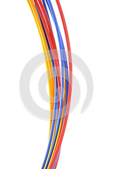 Colored wires used in electrical and computer networks