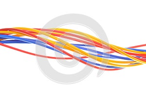Colored wires used in electrical and computer networks