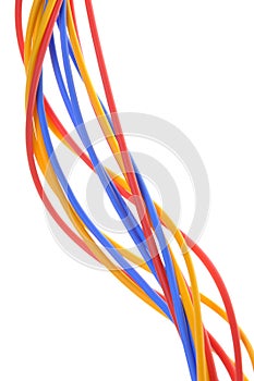Colored wires used in electrical and computer networks