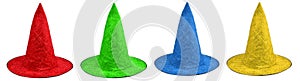 Colored witch hats