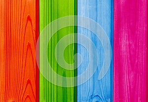 Colored wooden planks backdrop