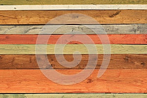 Colored wooden planks background