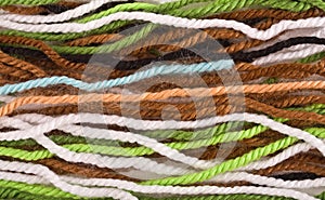 Colored wool threads