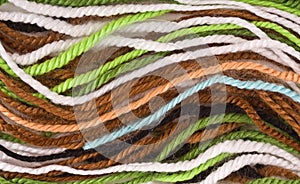 Colored wool threads