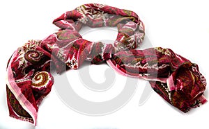 Colored woolen scarf