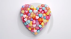 coloreful heart shaped candy