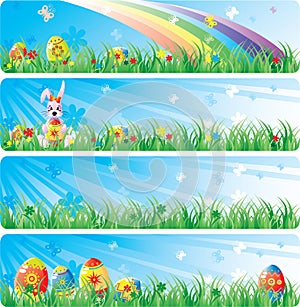 Colorfol Easter banner set