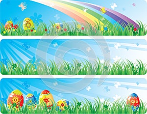 Colorfol Easter banner set