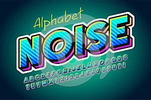 Colorful 3d display font design, alphabet, letters