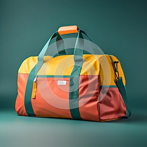 Colorful 3d Duffle Bag Mockup With Sun-soaked Style