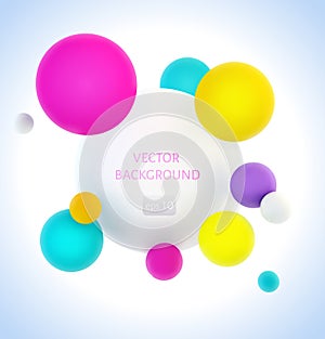 Colorful 3d spheres background