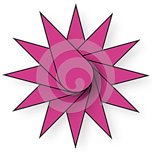Colorful 3d star pattern illustration for website or blog background