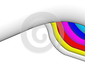 Colorful 3ds lines, vector background