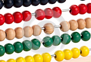Colorful abacus beads