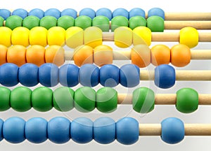 Colorful abacus beads