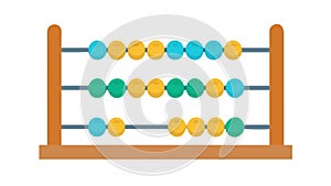 Colorful Abacus, Educational Math Tool and Learning Aid. vector design Generative AI