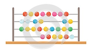 Colorful Abacus Learning Tool for Math Vector, vector design Generative AI