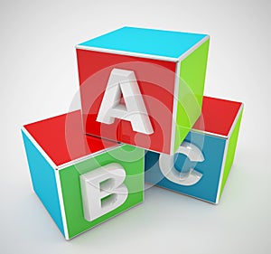 Colorful abc blocks