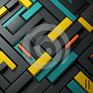 Colorful abstract 3D background with bold geometric shapes