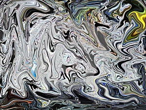 Colorful Abstract Acrylic Painting. White color domination