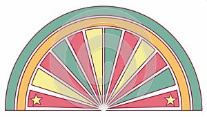Colorful abstract arch pattern, geometric and decorative element vector design Generative AI