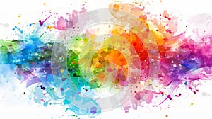 Colorful Abstract Art Explosion - Vibrant Paint Splatter Background