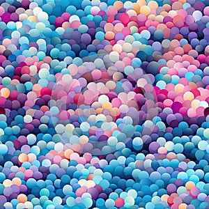 Colorful abstract background with balls of various colors and shades (tiled)