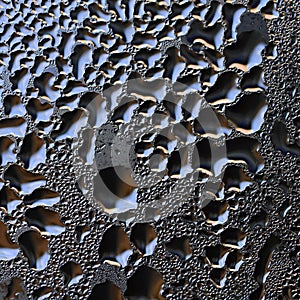 Colorful abstract background. Beautiful macro shot of water drops on a window