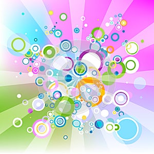 Colorful abstract background with circles