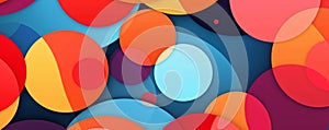Colorful abstract background with circles. Vector design for banner, flyer or presentation